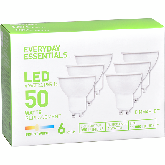 Everyday Essentials Light Bulbs, , Ee Par16 50W Gu10 6P 1 ea, $3.67/1ea