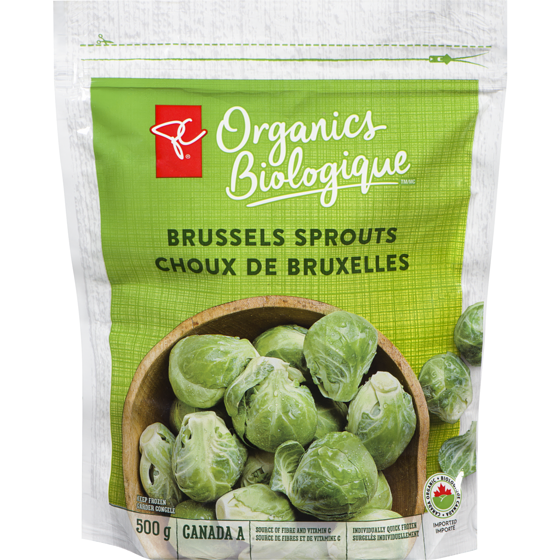 PC Biologique Choux De Bruxelles 500 g, 1,00 $/100g