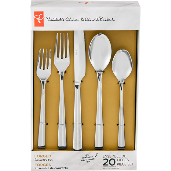 President's Choice President's Choice Forged 18/0 Flatware Set - Paisley 20x1.0 ea, $2.50/1ea