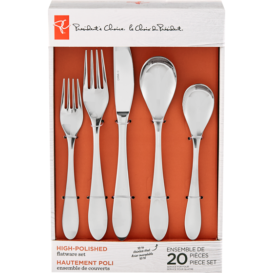 President's Choice President's Choice High Polished 18/10 Flatware Set - Erich 20x1.0 ea, $2.40/1ea