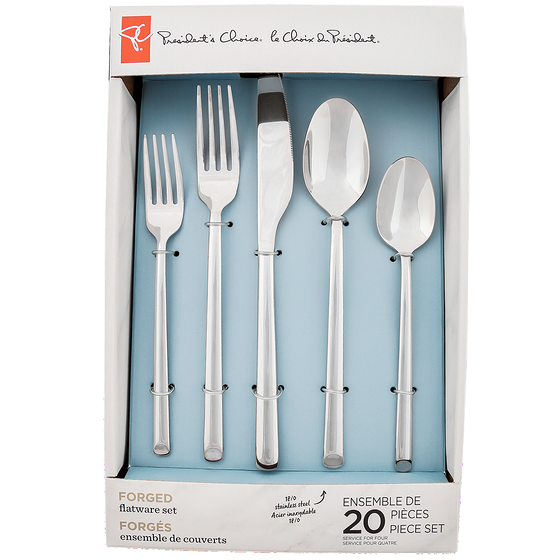 President's Choice President's Choice 18/0 Stainless Steel Flatware Set - Ava 20x1.0 ea, $1.45/1ea