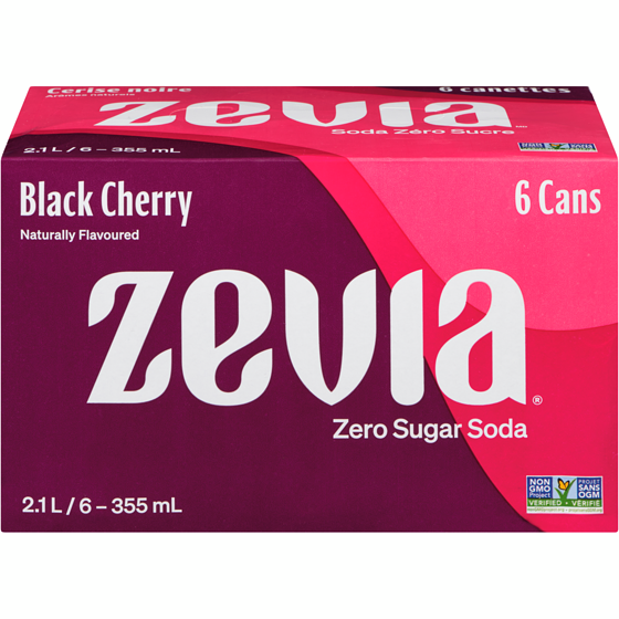 Zevia Zero Sugar Soda, Black Cherry 6x355.0 ml, $0.38/100ml