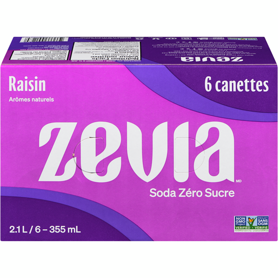 Zavia Soda zéro sucre, raisin 6x355.0 ml, 0,38 $/100ml