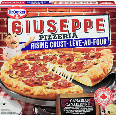 Dr. Oetker Giuseppe pizza lève-au-four Canadienne 740 g, 0,95 $/100g