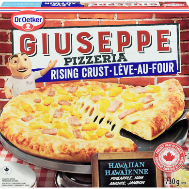 Dr Oetker Giuseppe Pizzeria Rising Crust Hawaiian Pizza  730 g, $0.96/100g