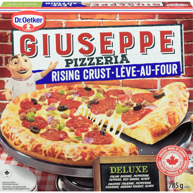 Dr Oetker Giuseppe Pizzeria Rising Crust Deluxe Pizza 785 g, $0.89/100g