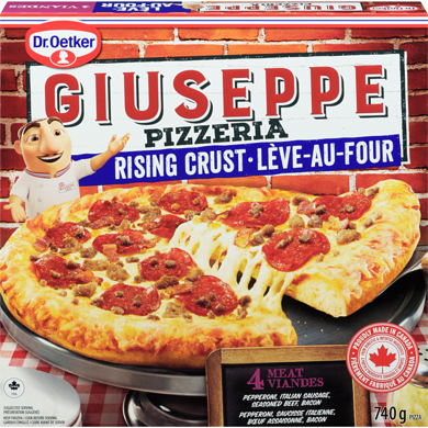 Dr. Oetker Giuseppe pizza lève-au-four 4 viandes 740 g, 0,95 $/100g