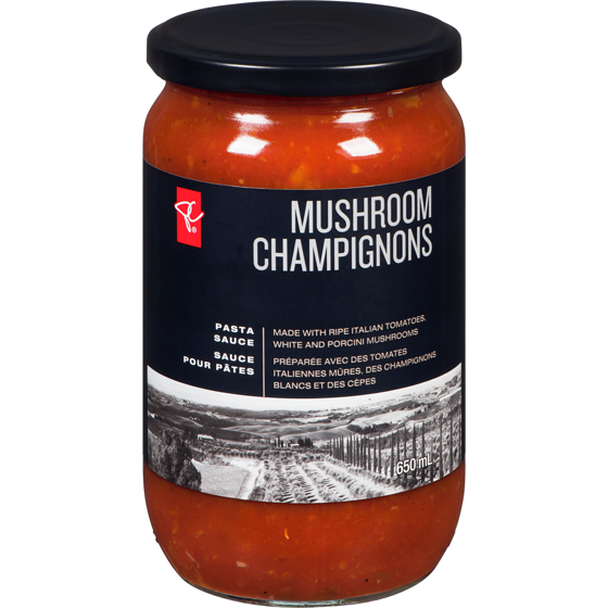 PC Black Label Porcini Mushroom Pasta Sauce 650 ml, $1.15/100ml