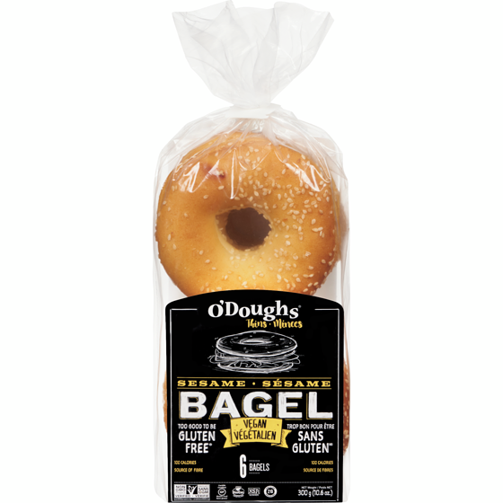 O’Dough’s Bagels Thins au sésame 300 g, 2,16 $/100g