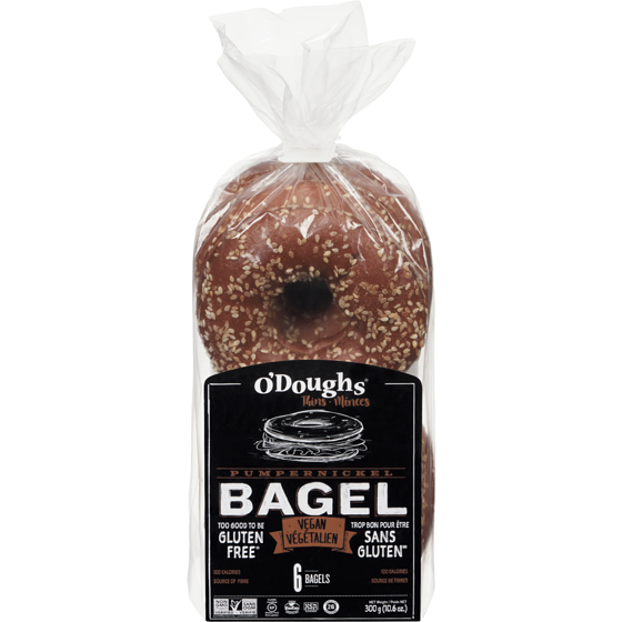 ODoughs Bagel Thins Pumpernickel 300 g, $2.16/100g