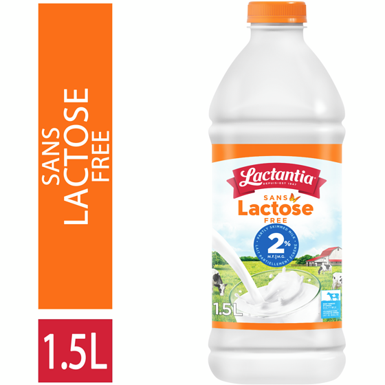 Lactantia Lactose Free Partly Skimmed Milk 2% 1.5 l, $0.43/100ml