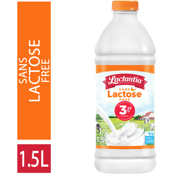 Lactantia Lactose Free Homogenized Milk 3.25% 1.5 l, $0.43/100ml