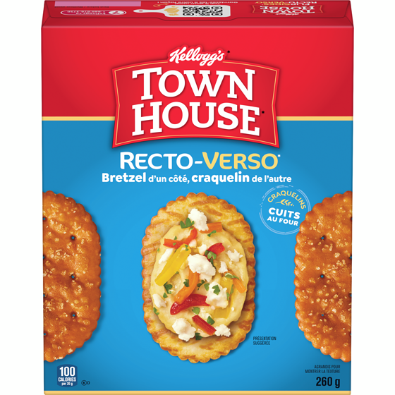 Keebler Town House Bretzel Recto-Verso Craquelins Cuits au Four Original 260 g, 1,54 $/100g
