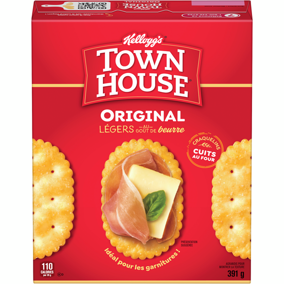 Keebler Town House Craquelins Cuits au Four Légers au Goût de Beurre Original 391 g, 1,28 $/100g