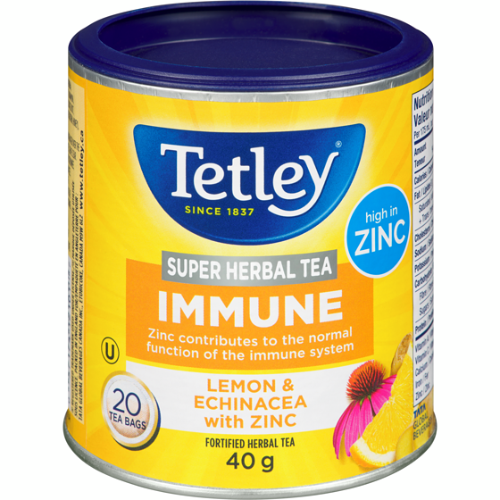 Tetley Super Tea immune lemon & Echinacea with Zinc 20 ea, $0.24/1ea