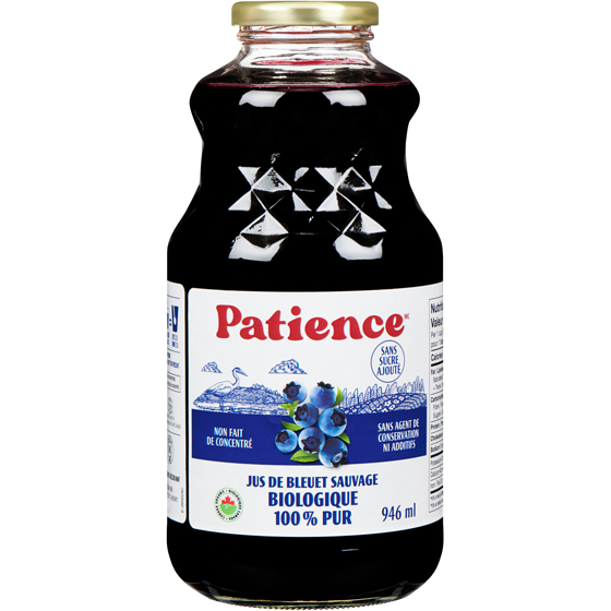 Patience Fruit & Co Jus de Bleuet Sauvage Biologique 946 ml, 1,69 $/100ml