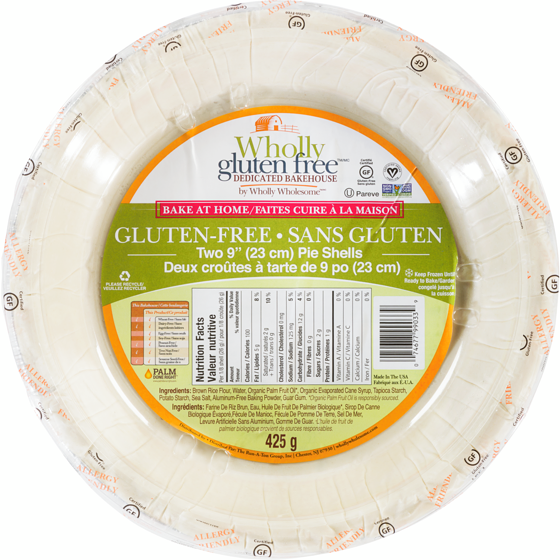 Wholly Wholesome Wholly Gluten Free Two 9” (23 Cm) Pie Shells 425 g, $2.12/100g