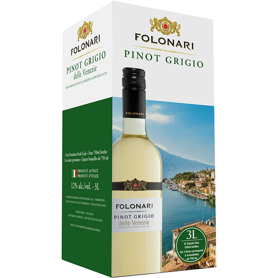 Folonari Pinot Grigio White Wine, Italy (ID required at pick-up) 3000 ml, $1.82/100ml