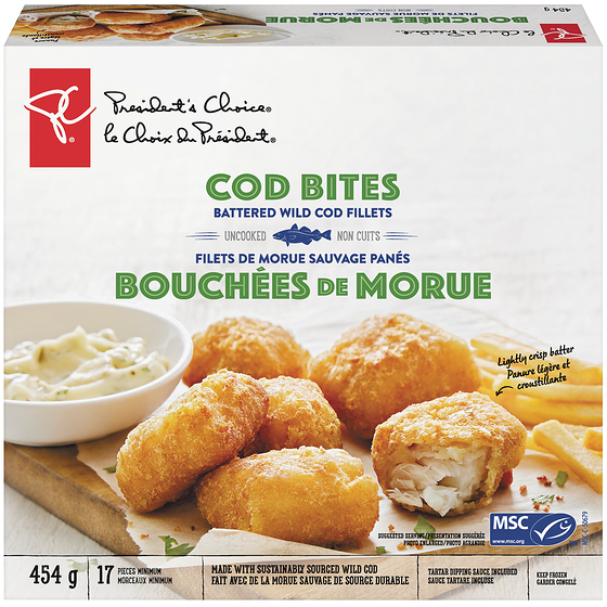 PC Breaded Cod Bites With Sauce PC.ca