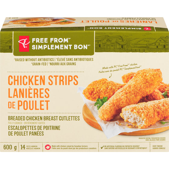 le Choix du Président Sb Lanieres Poulet Panees 600 g, 1,17 $/100g