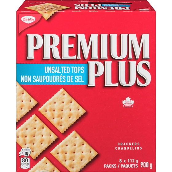 Christie Premium Plus non saupoudrés de sel 900 g, 1,05 $/100g