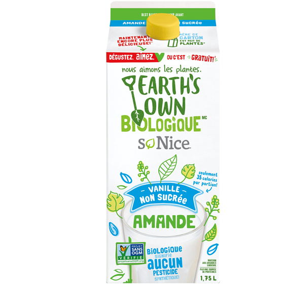 So Nice Boisson à l'amande biologique Vanille Non Sucrée 1.75 l, 0,26 $/100ml