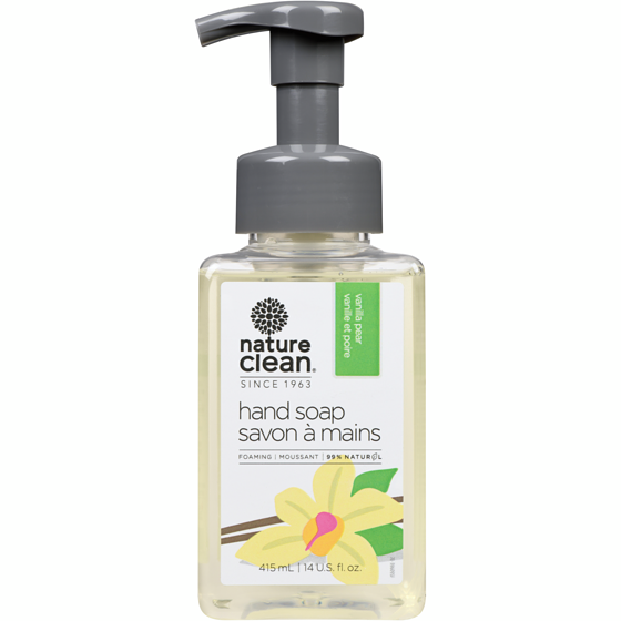 Nature Clean Savon moussant pour les mains, vanille et poire 415 ml, 1,56 $/100ml