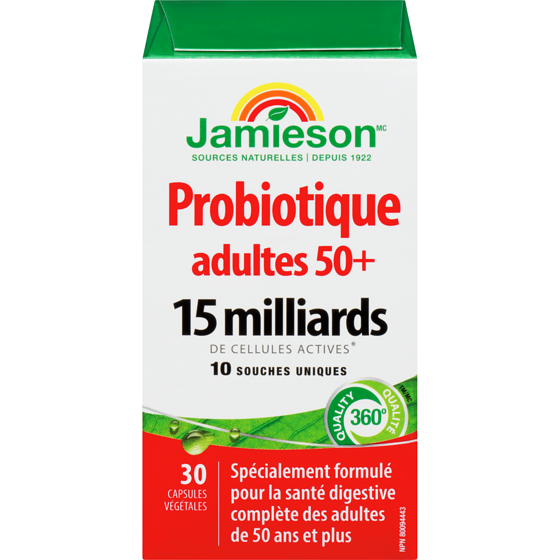 Jamieson Complexe probiotique Adultes 50+ 30 ea, 0,80 $/1ch