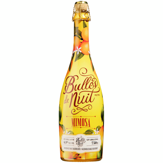 Bulles De Nuit Bulles De Nuit Mimosa 6,9 % (Pièce d’identité requise au moment du ramassage) 750 ml, 0,93 $/100ml