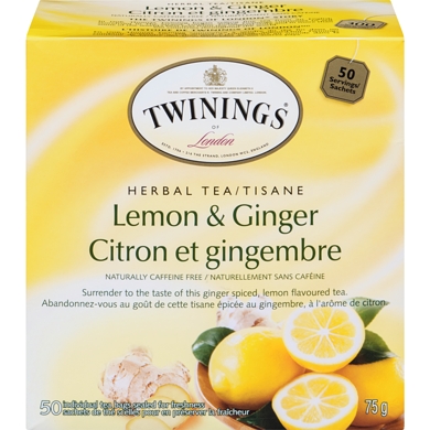 Twinings 50ct Citron & Gingembre 50 ea, 0,26 $/1ch