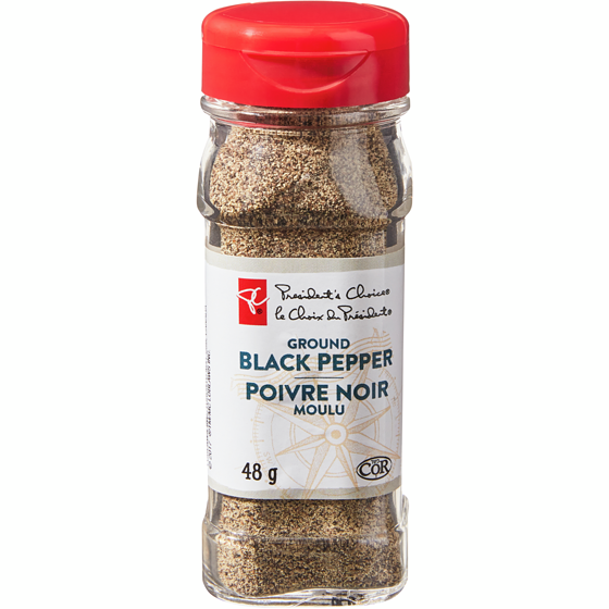 President's Choice Ground Black Pepper 48 g, $11.46/100g