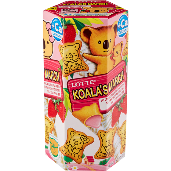 Lotte Koala'S March Cookies Strawberry 41 g, $4.85/100g