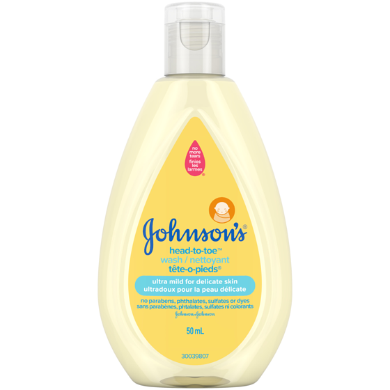 Johnson & Johnson Baby Wash and Shampoo, Head-to-Toe, Tear Free 50 ml, $6.00/100ml