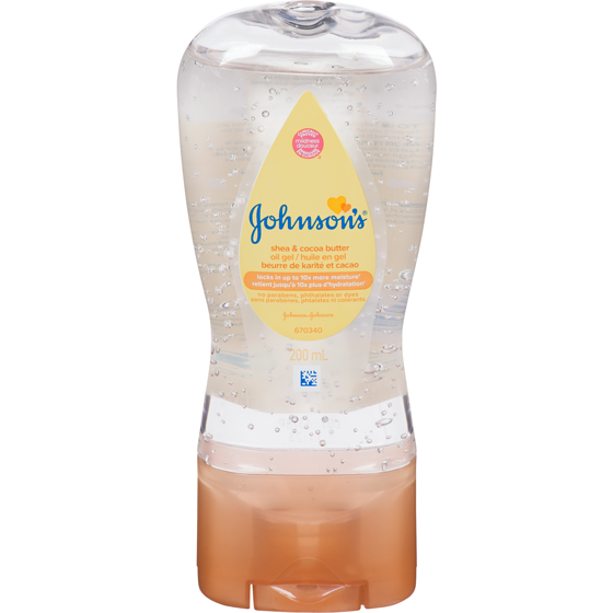 Johnson & Johnson Huile en gel Beurre de karité et cacao 192 ml, 3,90 $/100ml