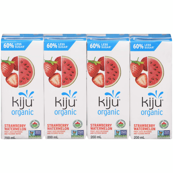 Kiju Organic Strawberry Watermelon Juice Boxes 4x200.0 ml, $0.57/100ml