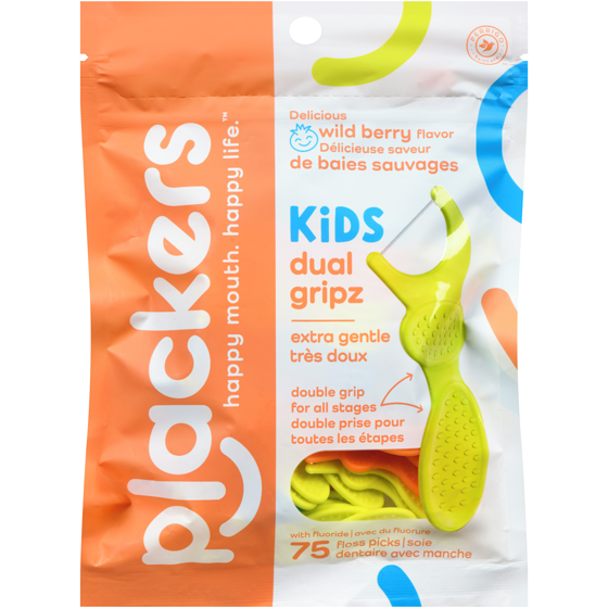 Plackers Dental Flossers With Fluoride Fruit Smoothie Swirl 75 ea, $0.07/1ea