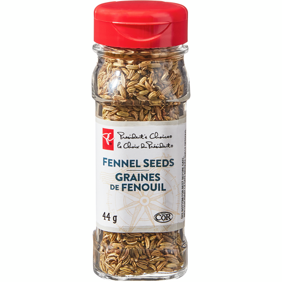 President's Choice Fennel Seeds 44 g, $12.50/100g