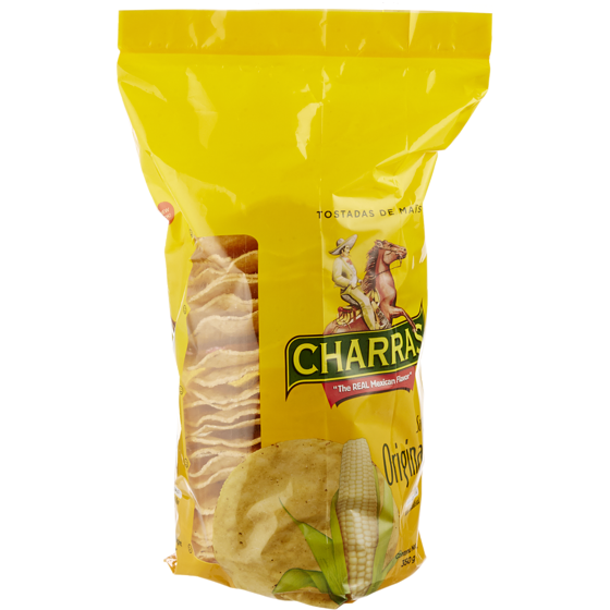 Charras Charras Tostadas de Maïs Saveur Originale avec Sel de Mer 350 g, 1,28 $/100g