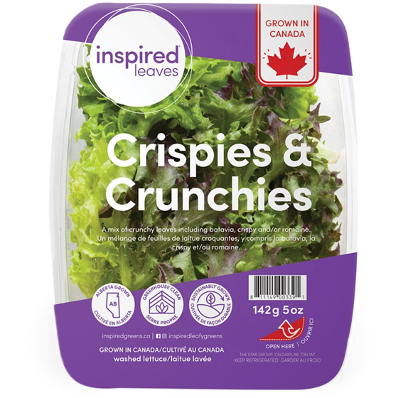 Inspired Leaves Washed Lettuce Crispies & Crunchies 142x142.0 g, $4.23/100g