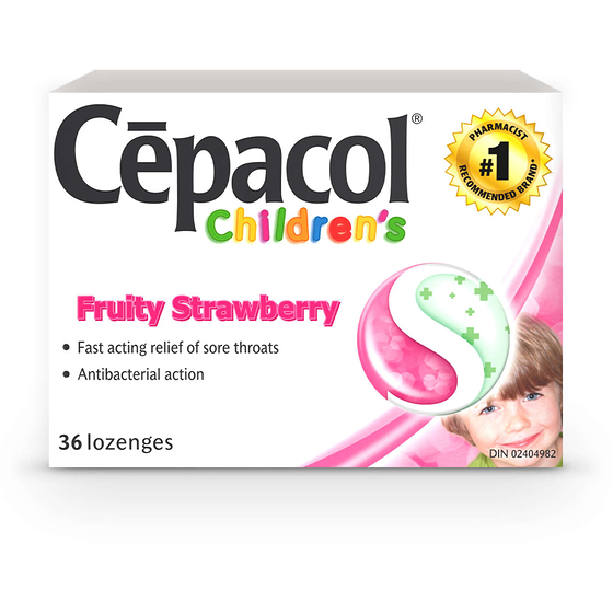 Cepacol Children’s Fruity Strawberry, Sore Throat Lozenges 36 ea, $0.31/1ea