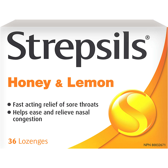 Strepsils Fast and Effective Relief for Sore Throat, Lozenges, Honey and Lemon 36 ea, $0.28/1ea
