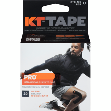 KT Tape Ruban adhésif thérapeutique Pro Kinesiology, 20 bandes, noir 20 ea, 1,20 $/1ch