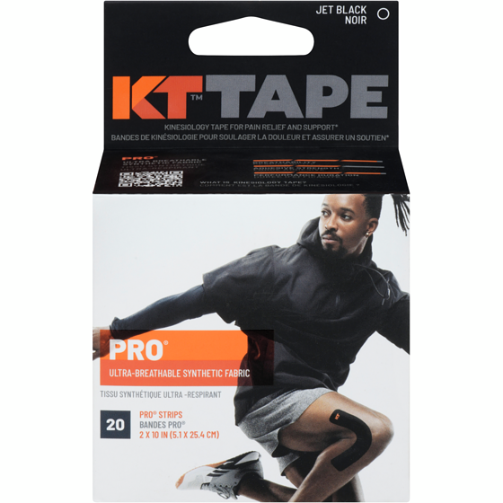 KT Tape Ruban adhésif thérapeutique Pro Kinesiology, 20 bandes, noir 20 ea, 1,20 $/1ch