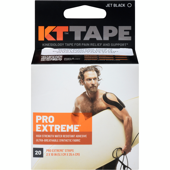 KT Tape Ruban adhésif extra-fort Pro Extreme, 20 bandes, noir 20 ea, 1,20 $/1ch