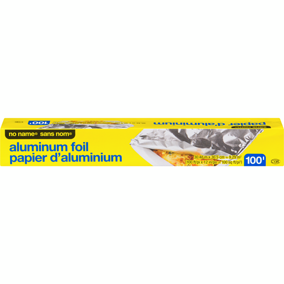No Name Aluminum Foil 100 ft 1 ea, $5.00/1ea