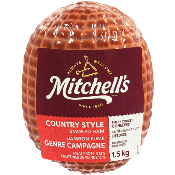 Mitchell's Boneless Smoked Ham 1500 g, $1.47/100g