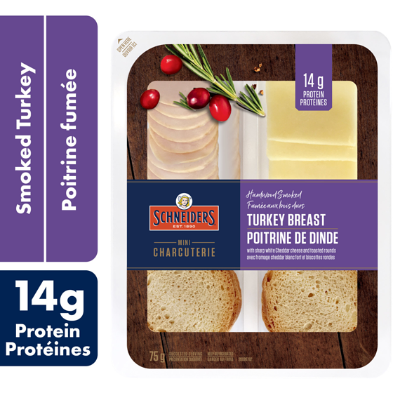 Schneiders Hardwood Smoked Turkey Breast Snack Kit 75 g, $6.00/100g