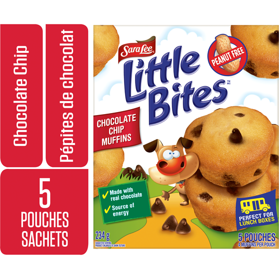 Sara Lee Mini-muffins pépites de chocolat Little Bitesᴹᶜ 234 g, 2,26 $/100g
