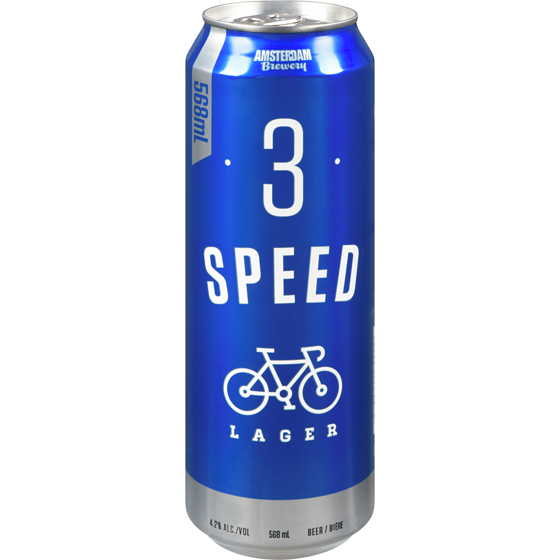 Amsterdam 3 Speed Lager Beer (ID required at pick-up) 568 ml, $0.71/100ml