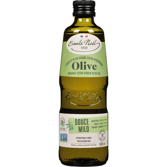 Emile Noël Huile d’olive extra-vierge biologique 500 ml, 3,00 $/100ml